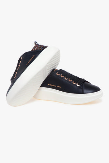 Sneaker Wembley in pelle con strass - 4