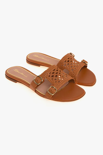 Mule Didi in pelle intrecciatra con doppia fibbia - 2