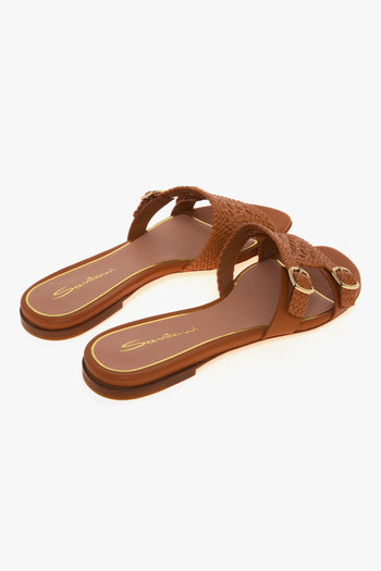 Mule Didi in pelle intrecciatra con doppia fibbia - 3