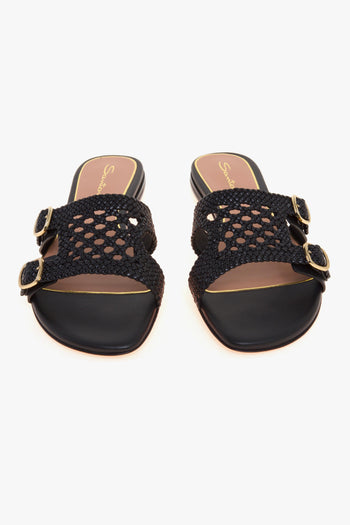 Mule Didi in pelle intrecciatra con doppia fibbia - 5