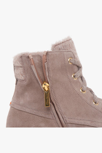 Polacco in camoscio con vaschetta e linguetta in lana - 4