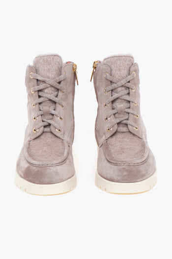 Polacco in camoscio con vaschetta e linguetta in lana - 5