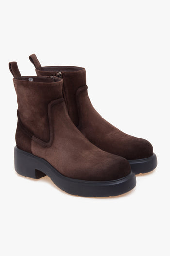 Tronchetto in camoscio con platform - 2