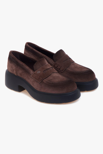 Mocassino in camoscio con platform - 2