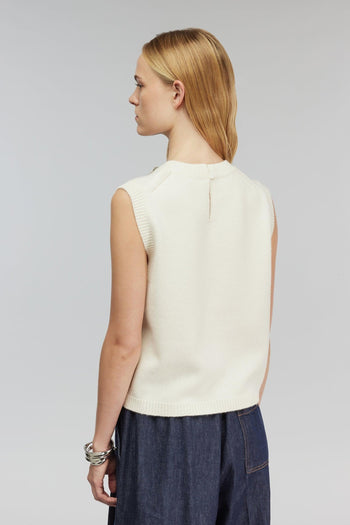 Gilet "Alienor" in misto cashmere con strass - 4