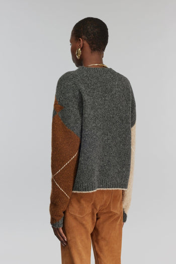 Maglia a rombi Gaston in misto lana - 3