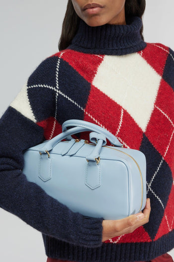 Maglia dolcevita in misto alpaca "Cipriana" con rombi - 4