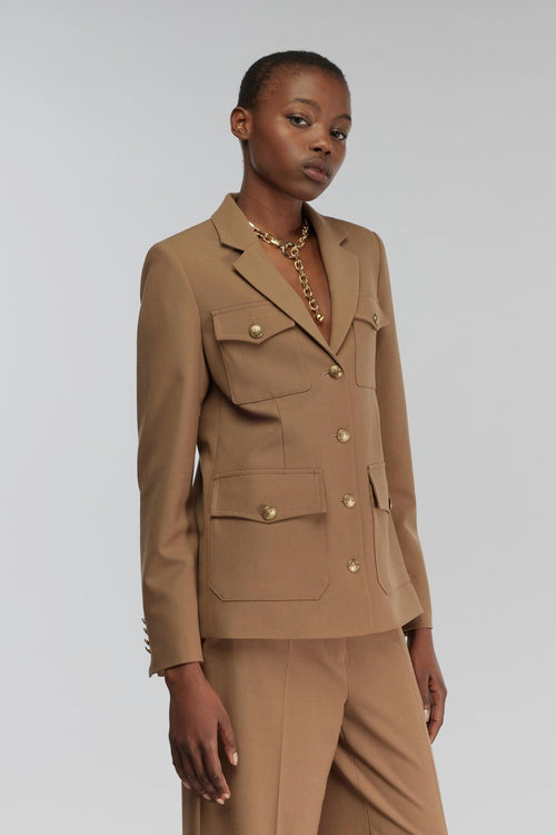 Giacca monopetto "Zephira" in fresco di lana