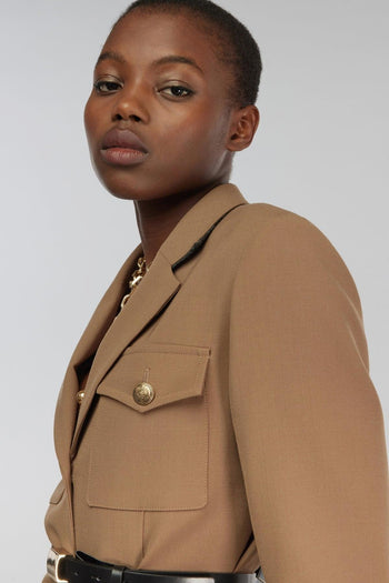 Giacca monopetto "Zephira" in fresco di lana - 4