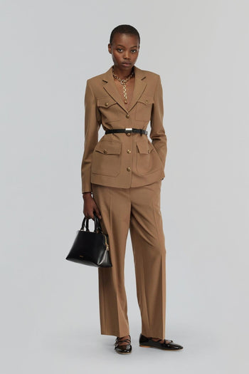 Pantalone a palazzo "Shelby" in fresco di lana - 2