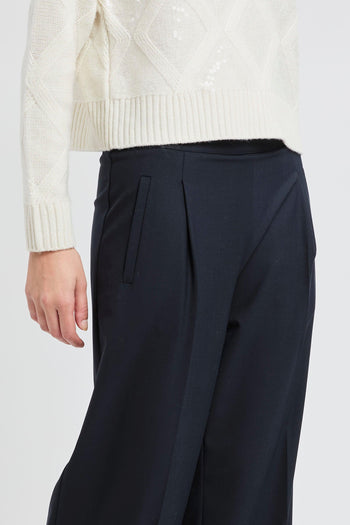 Pantalone a palazzo in misto lana - 5