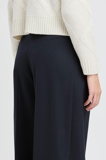 Pantalone a palazzo in misto lana - 7