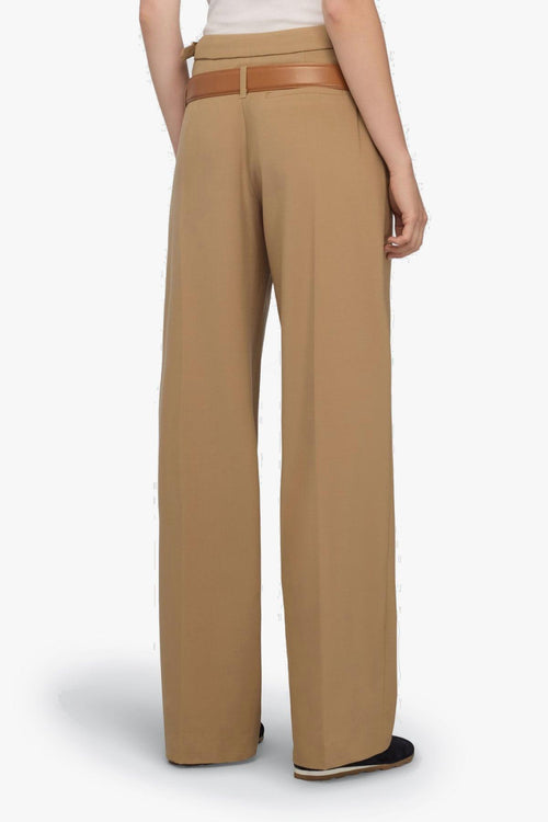 Pantalone Lolita di in fresco di lana con gamba ampia