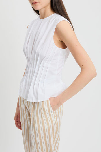 Top Clarinda di in cotone con pieghe - 4