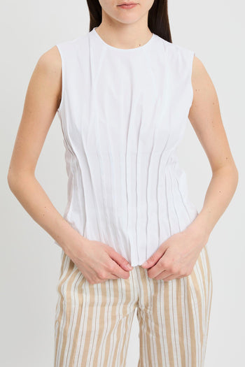 Top Clarinda di in cotone con pieghe - 6