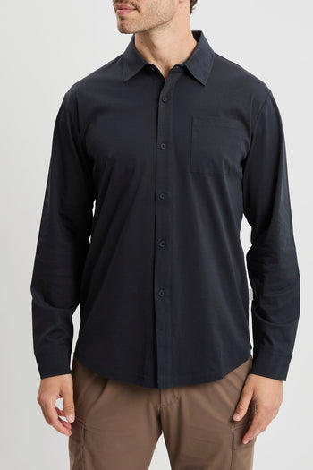 Camicia a manica lunga in jersey mercerizzato - 2