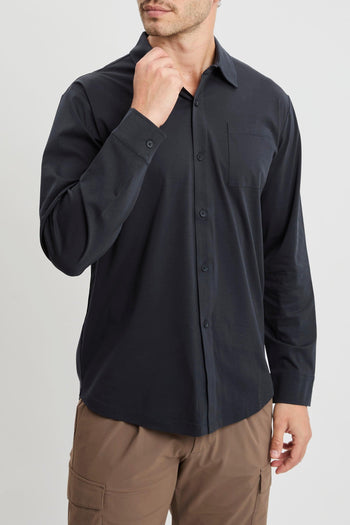 Camicia a manica lunga in jersey mercerizzato - 3
