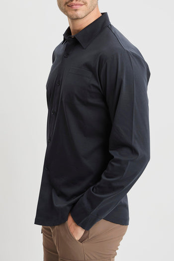 Camicia a manica lunga in jersey mercerizzato - 4
