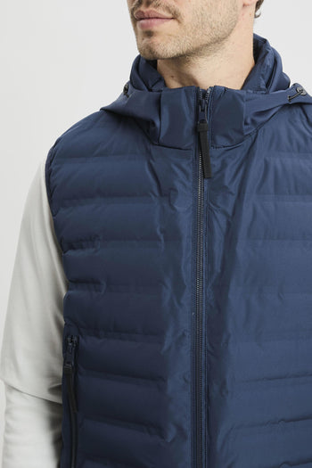 Gilet in bimateriale con cappuccio - 4