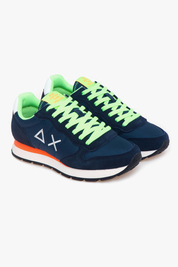 Sneaker Tom Solid Fluo in camoscio e tessuto - 2