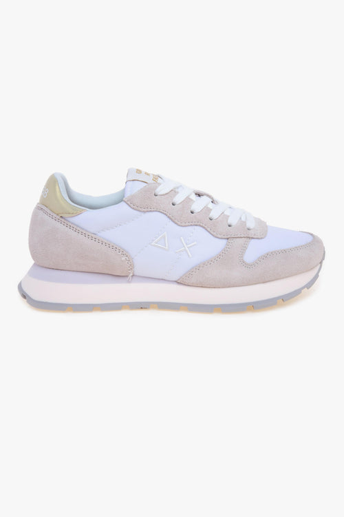 Sneaker Ally Gold Silver in camoscio e tessuto