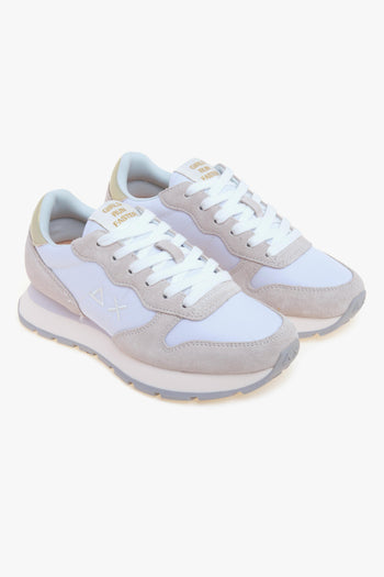 Sneaker Ally Gold Silver in camoscio e tessuto - 2