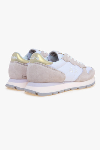 Sneaker Ally Gold Silver in camoscio e tessuto - 3