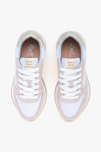 Sneaker Ally Gold Silver in camoscio e tessuto - 5