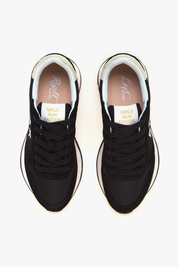 Sneaker Ally Gold Silver in camoscio e tessuto - 5