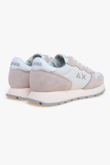 Sneaker in camoscio e tessuto glitterato - 3