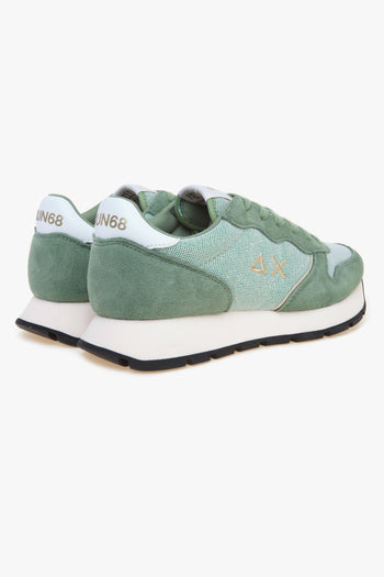 Sneaker in camoscio e tessuto glitterato - 3