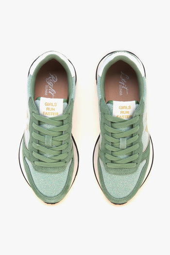 Sneaker in camoscio e tessuto glitterato - 5