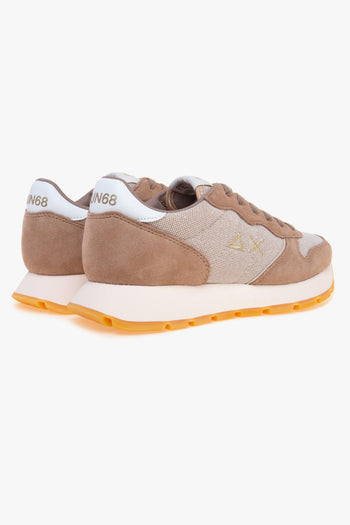 Sneaker in camoscio e tessuto glitterato - 2