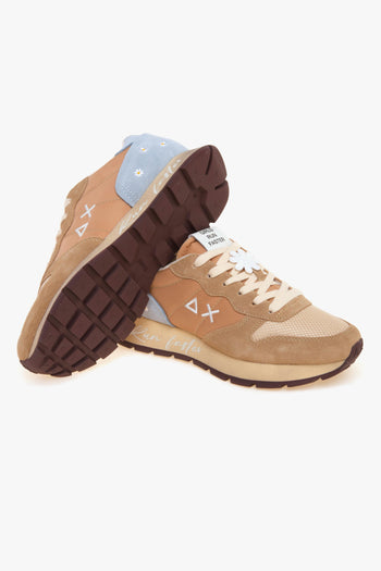 Sneaker Ally Vintage in camoscio e tessuto con margherite ricamate - 4