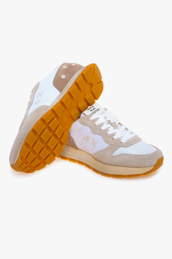 Sneaker Ally Vintage in camoscio e tessuto con margherite ricamate - 4