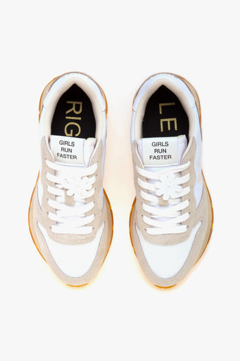 Sneaker Ally Vintage in camoscio e tessuto con margherite ricamate - 5