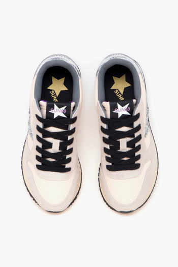 Sneaker Stargirl Glitter Logo in camoscio e tessuto - 5