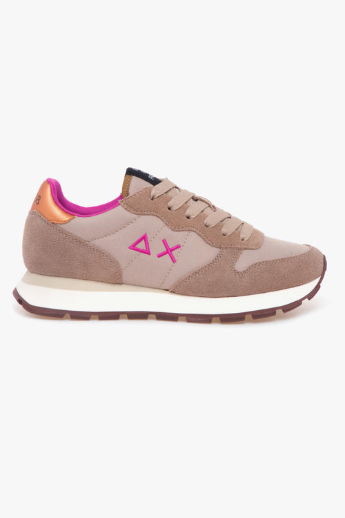 Sneaker Ally Solid in camoscio e nylon