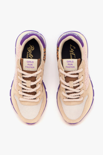 Sneaker Ally Winter Suede con inserti in velluto e teddy - 5