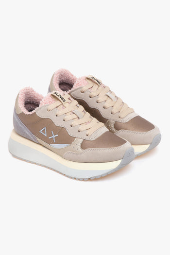 Sneaker Big Ally Teddy in nylon e camoscio con fodera teddy - 2