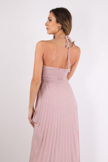 Abito Lurex Oblo Plisse Rosa - 8