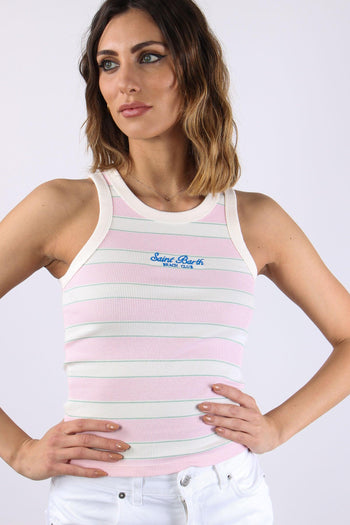 Top Costina Riga Bianco/rosa - 7