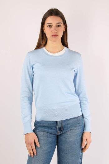 Maglia Girocollo M/l Viscosa Cielo - 2