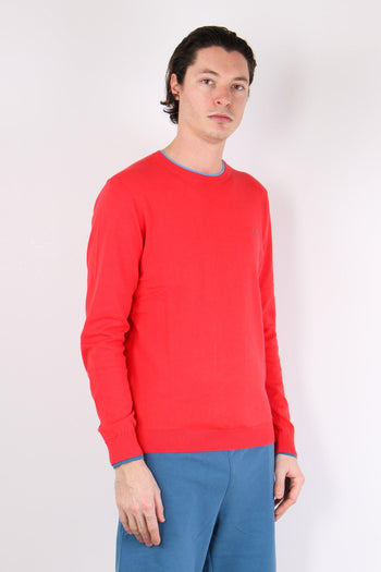 Girocollo Cotone Profilo Rosso - 4