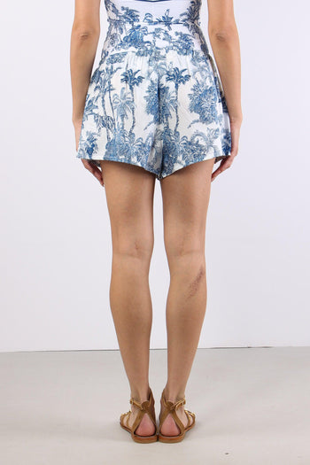 Short Fantasia Palme Bianco/blu - 5