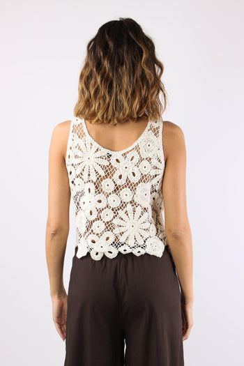 Top Macrame Crema - 4