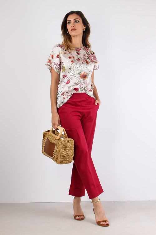 Pantalone Gamba Dritta Risvolt India