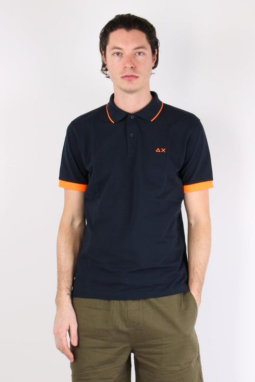 Polo Mc Profilo Sottile Fluo Navy Blue