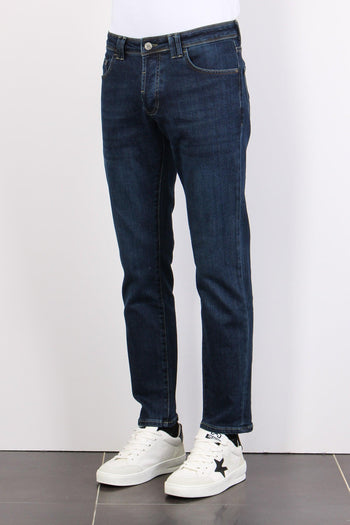 Denim Tapered Fit Denim Scuro - 6