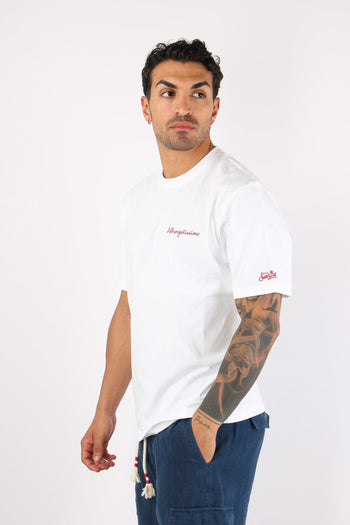 T-shirt Scritta Ricami Abbronzatissimo - 3